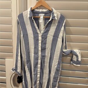 Tommy Bahama Blue and White Striped Dress